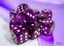D6 16mm 12-Dice Block CHX23607 - Translucent Purple/White